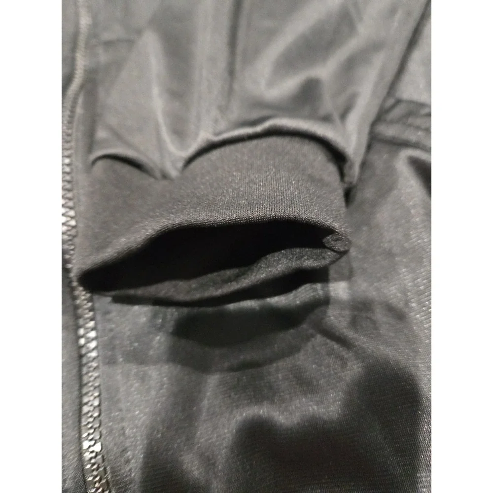 Mens Adidas Essentials Camo Tricot Full Zip Jacket Black Gray White Chest 48